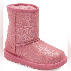 Girls Classic II 💕Pink Glitter Leopard 🐆 boot 🥾